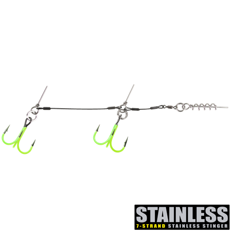 CWC Pro UV Chartreuse Stinger SS 100lb Original Tandem 2/0