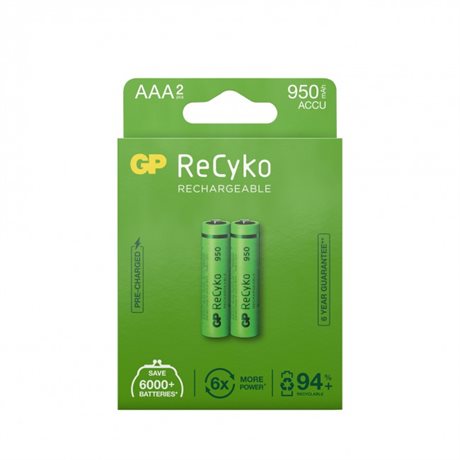 GP ReCyko+ Laddningsbart AAA 1,2V 950mAh 2-pack