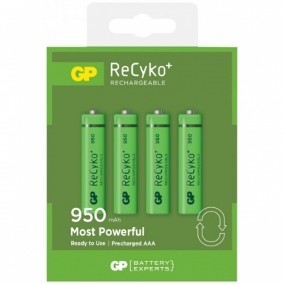 GP ReCyko+ Laddningsbart AAA 1,2V 950mAh 4-pack