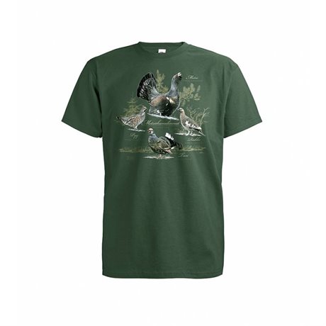 T-Shirt Skogsfåglar. Orre, tjäder mm