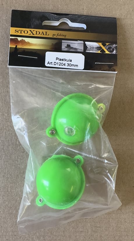 Flöte Plastkula 30mm Grön 2-pack