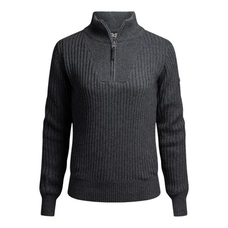 P4H Stickad Tröja Windstopper Dam Grå